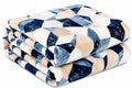 Gullivar Milan Cozy Ultra Soft Flannel Blanket for Double Bed 220x240 cm| Luxury Throw for Couch, Sofa, Camping & Travel| 250 GSM Printed Warm AC Blanket for Winter & All Season -Blue & White Kafalo
