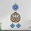Artvibes Shri Ganesh Evil Eye Protection Wall Hanging for Home Entrance | Nazar Battu MDF Wall Decor | Positive Energy Vastu Art for Living Room | Hallway | Office & Balcony | Gift Item (WH_8555N)