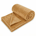 CB HOME Super-Soft All Season Fleece Single Blanket Cozy Comfort Fleece Blanket Ultra-Soft Fluffy & Warm, 60 X 90 Inches (Brown) Kafalo