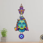 Artvibes Lord Shiva Evil Eye Wall Hanging for Home Temple & Entrance | Spiritual MDF Wall Decor | Meditation Room Vastu Wall Art for Living Room | Office & Main Door | Gift Item (WH_8587N)