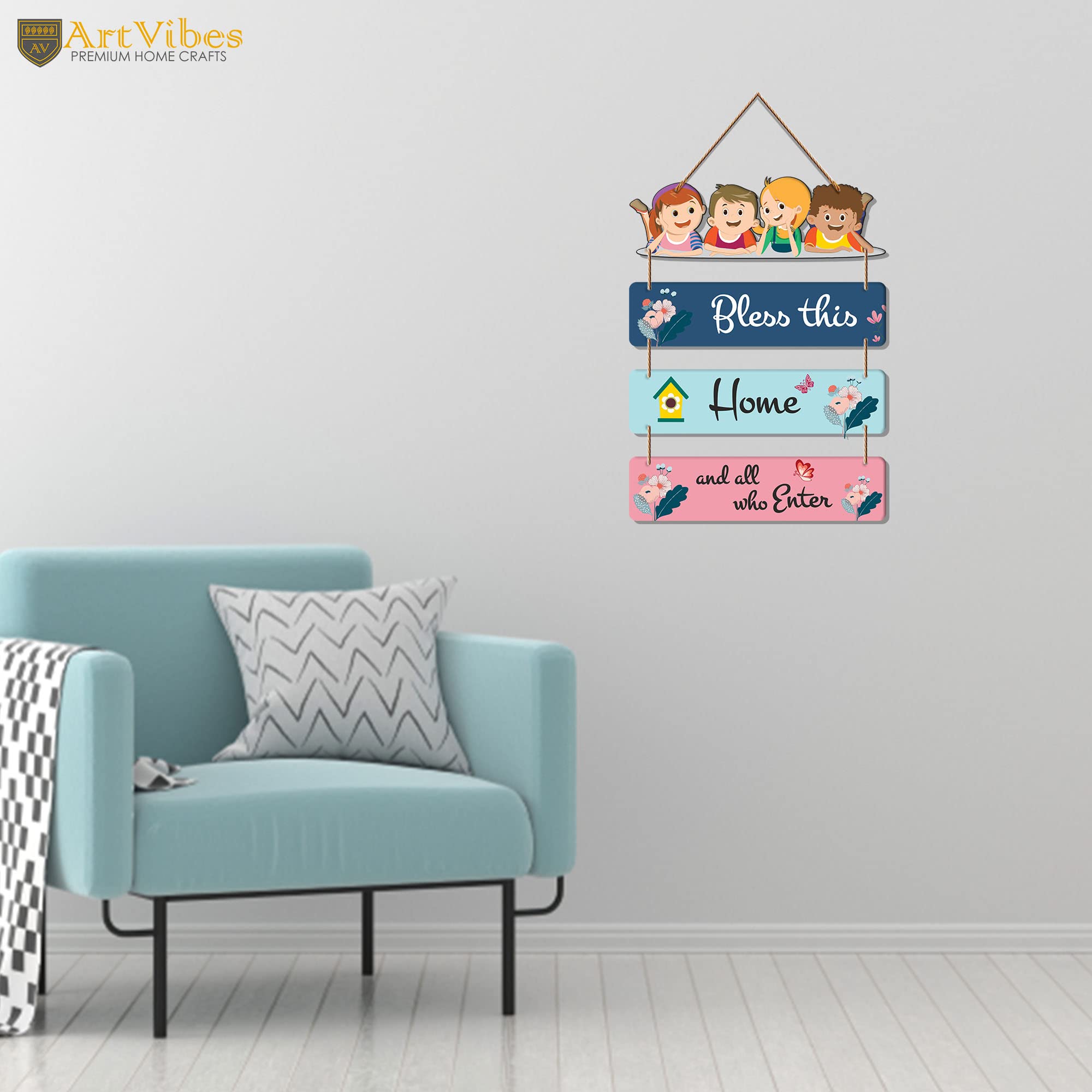 Artvibes Home Quote Wooden Wall Hangings Decor For Home | Living Room | Quotes Decor Item | Home Quotes Wall Hanging | Modern Decor Items | Wall Poster | Artworks Hangings | Unique Gift (WH_6902N)