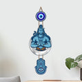 Artvibes Lord Shiva Namaste Evil Eye Wall Hanging for Home Entrance | Spiritual MDF Wall Decor | Vastu Decorative Art for Living Room | Temple & Office | Gift Item (WH_8589N)