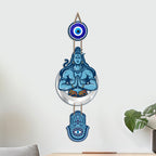 Artvibes Lord Shiva Namaste Evil Eye Wall Hanging for Home Entrance | Spiritual MDF Wall Decor | Vastu Decorative Art for Living Room | Temple & Office | Gift Item (WH_8589N)
