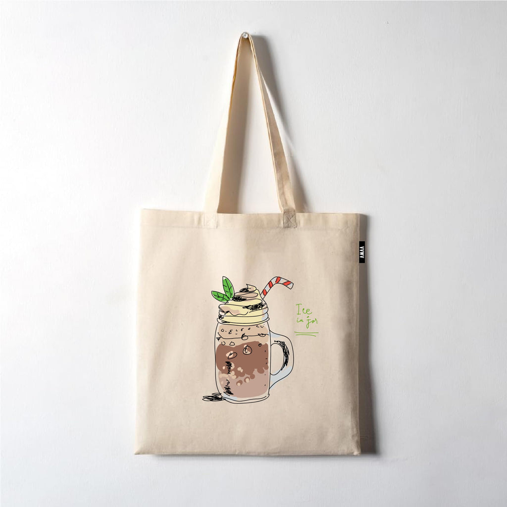VVWV Printed Tote Bag | 100% Organic Cotton Shopping | Grocery | Tote Bag | Women Office College Grocery,Vegetable Bags Market, Canvas Bag 15kgs Capacity (13 x 15.7 Inch)
