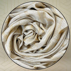 FAHABO Shimmer Geometric Woven Cotton Blend Scarf for Women – Lightweight Hijab & Stole Wrap | 73 x 29 Inches (Yellow)