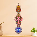 Artvibes Bal Ganesh Evil Eye Protection Wall Hanging for Home Decor | Nazar Battu Hanging for Entrance Living Room Bedroom Temple | Auspicious Vastu Decorative MDF Wall Art Gift (WH_8560N)