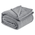 A Brand New - Umi Plush Flannel Blanket 300 GSM Lightweight Cozy Ultra Soft Premium Luxury Throw for Bed, Sofa, Couch, Travel & Camping (Grey, Double 220x230) Kafalo