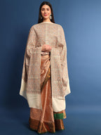 Pashmoda Women Gulsheren100% Fine Wool Sozni Hand Embroidered Shawl, Stole and Wrap, Kashmiri Pashmina Shawl, Heritage Luxury, Sustainable and Natural Fabric (Size 40x80)