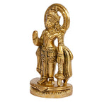 ARTVARKO Brass Hanuman Standing Idol Statue God Bajrangbali Bhagwan Sankat Mochan Murti Small Size 3 Inch