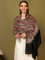 Pashmoda Women Ruhani Fine Wool Nalki Embroidered Shawl (Size: 40x80in, 101x203cm) EMS01