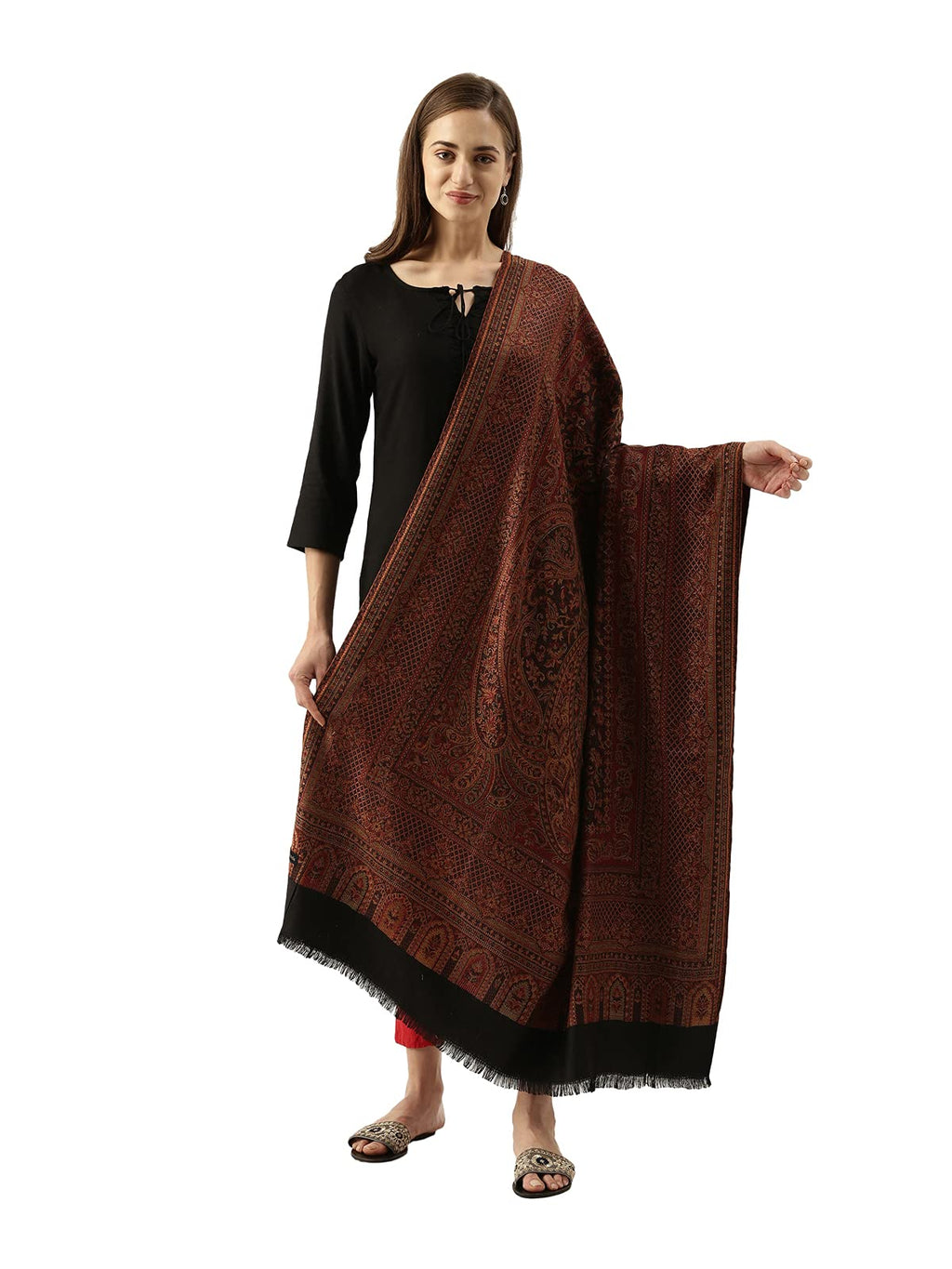Pashmoda Women Ghazal Antique Jamawar Shawl (Size: 101 X 203 CM)