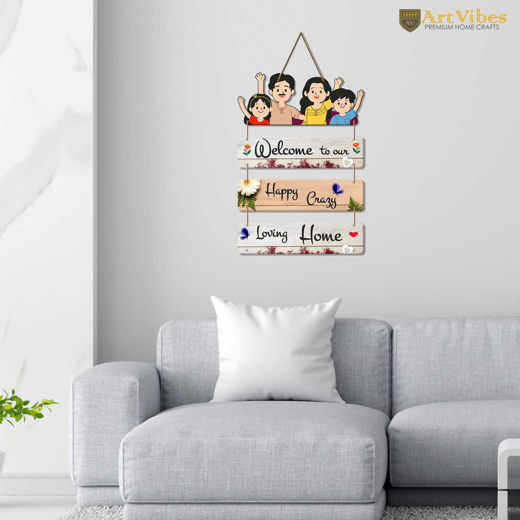 Artvibes Home Quote Wooden Wall Hangings Decor For Home | Bed Room | Quotes Decor Item | Home Quotes Wall Hanging | Modern Decor Items | Wall Poster | Artworks Hangings | Unique Gift (WH_6906N)
