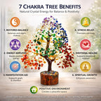 7 Chakra Crystal Tree 500 Beads | Home Office Decor | Spiritual Gift