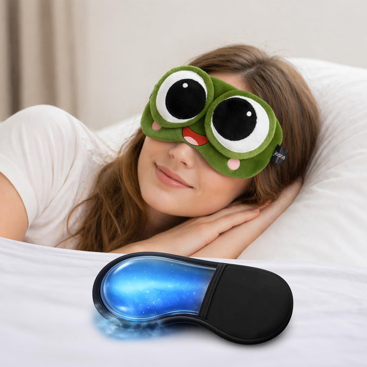 Woodentelio Satin Pillow Covers Set of 2 with Black Velvet Eye Mask & 3 Scrunchies – Soft & Skin-Friendly for Hair and Beauty Sleep (Black)
