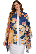 VIC Cotton Modal Digital Print Scarf for Women | Digital Print Designer Stole | Soft Lightweight Luxury Wrap | Premium Silk Modal Blend | 55 x 170 cm | VIC-SM-DP5517 (floral kimono)