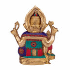 SVARUP Brass Ganesh Ganesha Idol for Home Decoration Ganpati Statue Murti for Gift Height 13 Inch