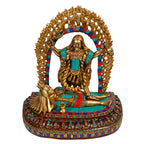 ARTVARKO Brass Kali MATA Murti Maha Kaali with Shiva Idol Mahakali Kalika Maa Statue 12 Inch