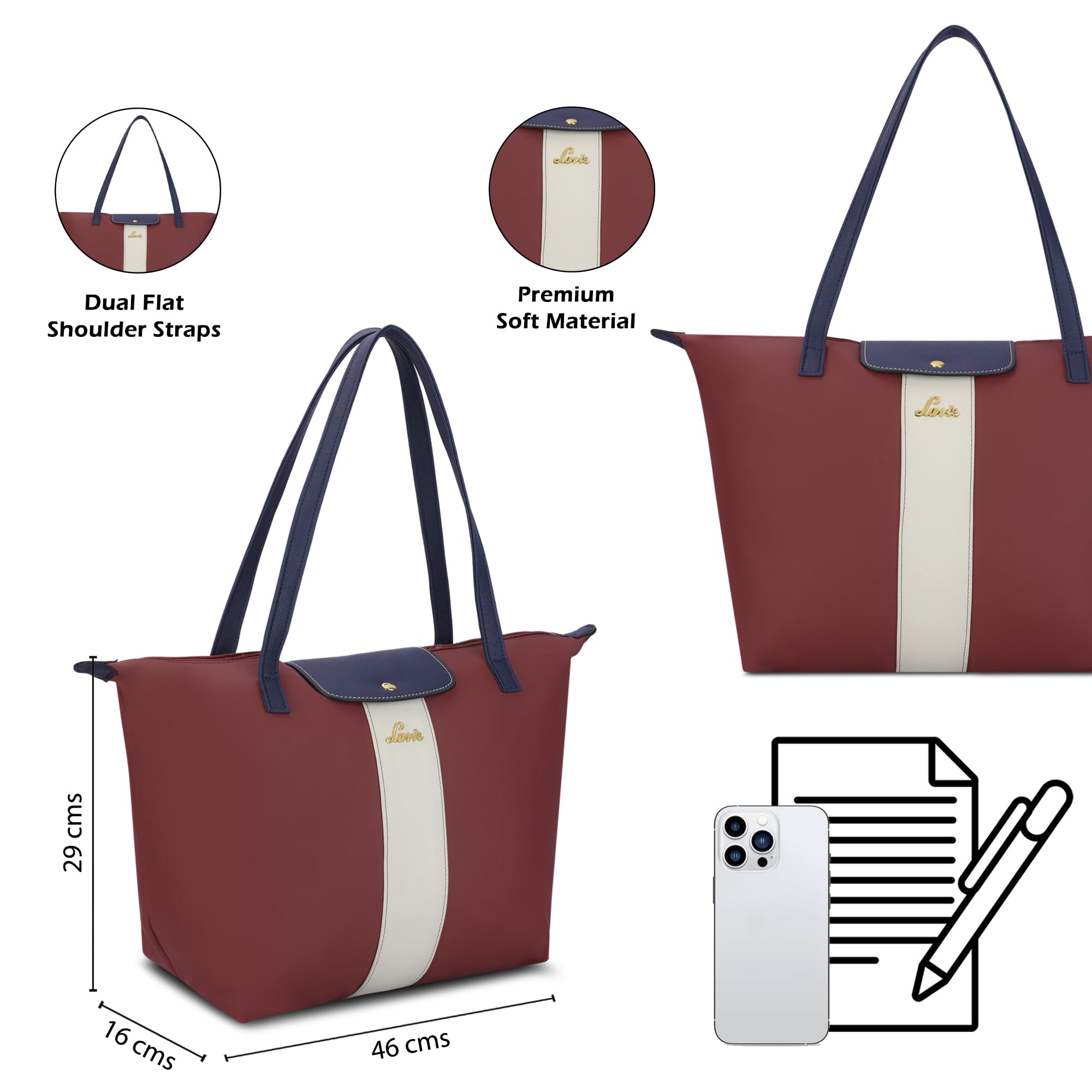 Lavie Women's Vincy Tote Bag | Tote Bag for Work | Ladies Purse | Stylish Shoulder Bag | Gift for Women