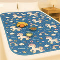 Waterproof Food Mat for Bed | Reversible Bed Server for Home, Kitchen & Living Room (Unicorn Purple) Kafalo