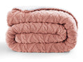 BSB HOME Flannel with Sherpa Luxurious Super Soft Fluffy Cozy Fuzzy Warm Reversible Single Bed Blanket for Heavy Winter 500GSM Blanket/Quilt Rajaai - Color- Pink, 220 x 150 Cm, Weight- 2kg Kafalo
