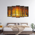 VIBECRAFTS Tree Forest 5 Pieces Premium Wall Painting For Home|Office|Living Room|Gift (PTVC5Pcs2_6502)