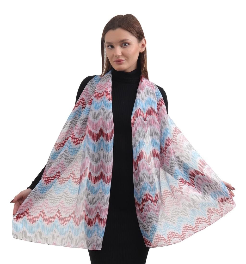 EH 100% Pure Mulberry Silk Scarf for Women, head scarf, neck scarf, hair scarf, digital printed long (22 X 72) (MC 7)