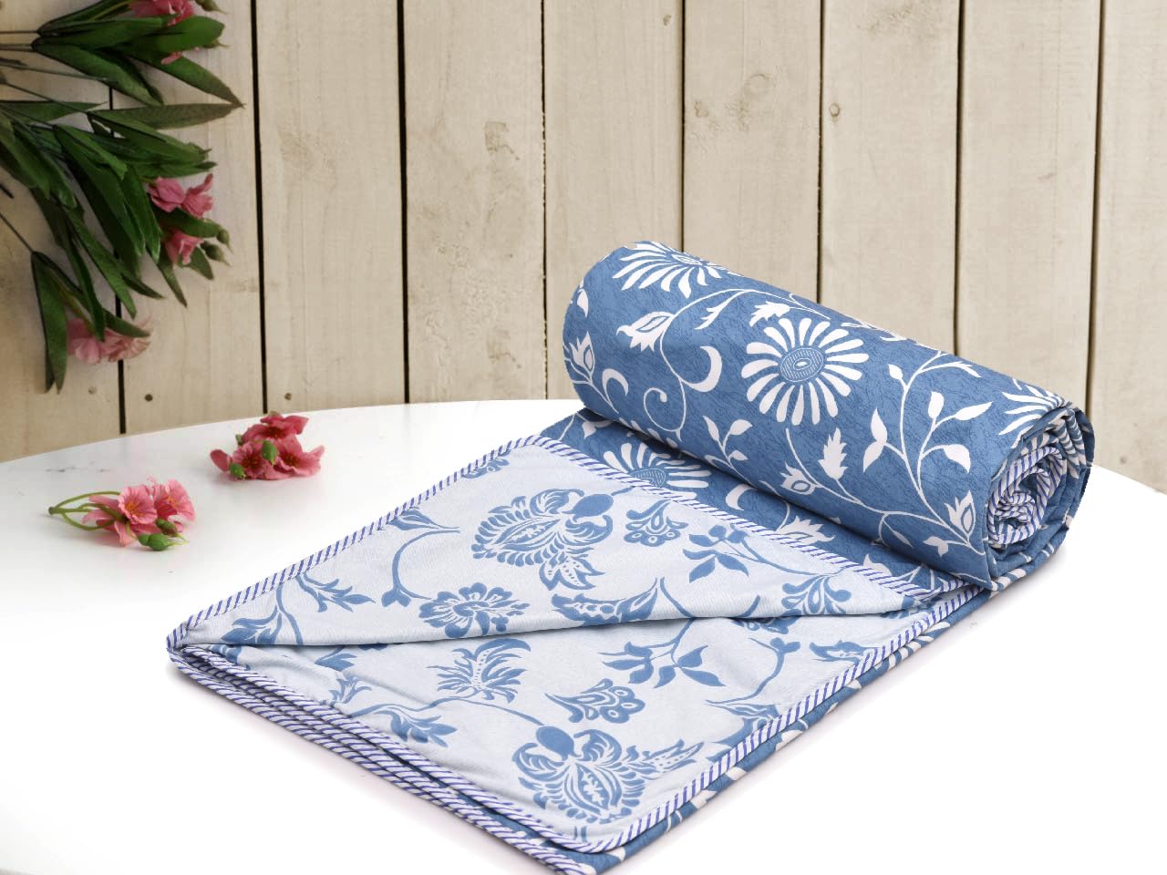 A Brand New - Umi Super Soft Brushed Microfiber Cotton 3 Layer Breathable Single Dohar Lightweight Summer Blanket Dohar 57X87(Inches) 144X220(CM) Flannel Dohar Throws for Bed Kafalo