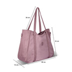 Women’s Tote Bag with Zipper & Adjustable Shoulder Strap – Lightweight Large Handbag for Work, Travel & Daily Use (PINK)
