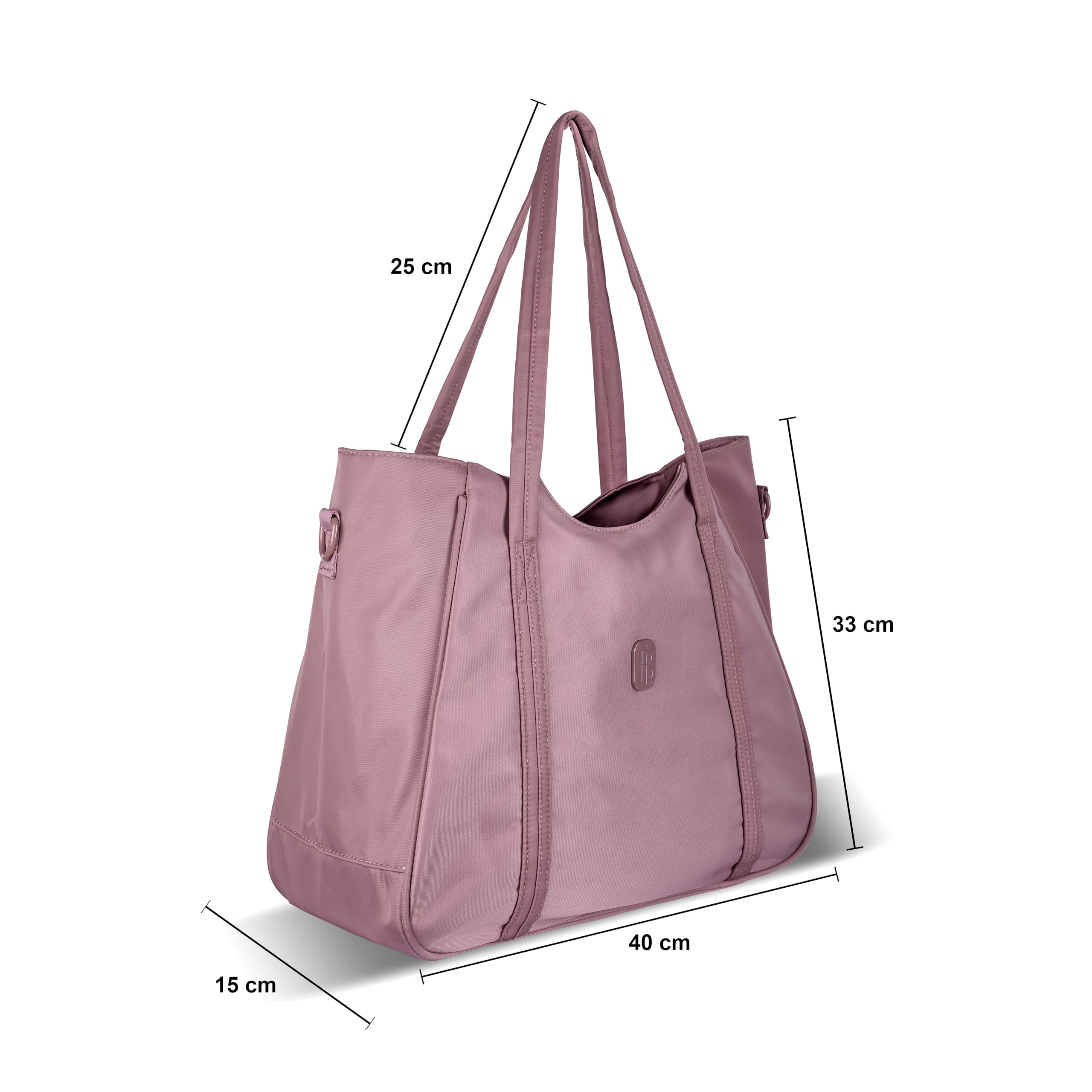 Women’s Tote Bag with Zipper & Adjustable Shoulder Strap – Lightweight Large Handbag for Work, Travel & Daily Use (PINK)