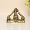 ARTVARKO Pure Brass Lord Venkateswara Statue Tirupati Balaji Idol for Home Office Temple Pooja Gift Spiritual (9x2.5x7 cm)