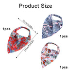 nvgod 3 Pcs Bandanas for Women,Bandana Scarf with Printed Pattern,Boho Triangle Bandana for Women,Flower Headscarf with Elastic Hairbands Retro Hair Accessories for Women and Girls
