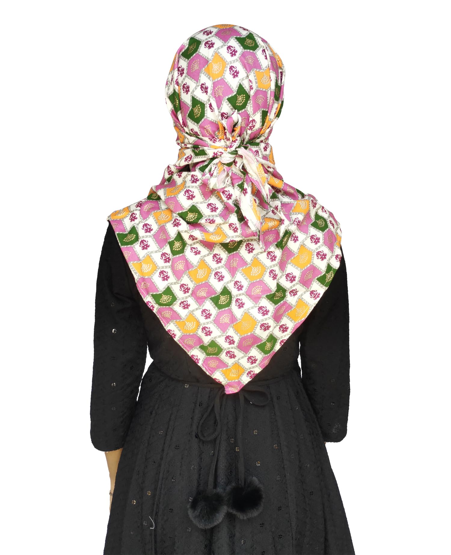 Switchon Rayon Anti Pollution Full face Tie Dye Scarf UV Sun Rays Protection Hijab scarf for women and Girls (Multi_2)