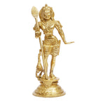 ARTVARKO Brass Lord Murugan Kartikeya Murugana Kumaraswamy Karthikeya Standing Idol Swaminatha Skanda Murti Swami Ji Kartik Statue Subramanya 10 Inch