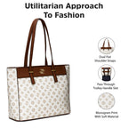 Lavie Signature Women's Maryland Monogram Tote Laptop Bag | Tote Laptop Bag for Work | Ladies Purse | Stylish Shoulder Bag | Gift for Women