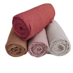 ICW Female's Premium Wrinkle Ironless Crinkled Cotton Hemp Summer Scarf Stoles Shawl Head Scarves For Girls (Pack Of 4 A),Multicolor