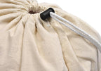 Metsi Reusable Canvas Laundry Bag with Shoulder Straps, Extendable Drawstring Top, Eco-Friendly 100% Cotton Cloth Tote for Shopping, Travel and Storage, Pack of 3