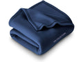 VAS COLLECTIONS - 300 TC All Season Solid/Plain Lightweight Polar Fleece Double Bed Blanket (230 x 230 cm, Blue) Kafalo