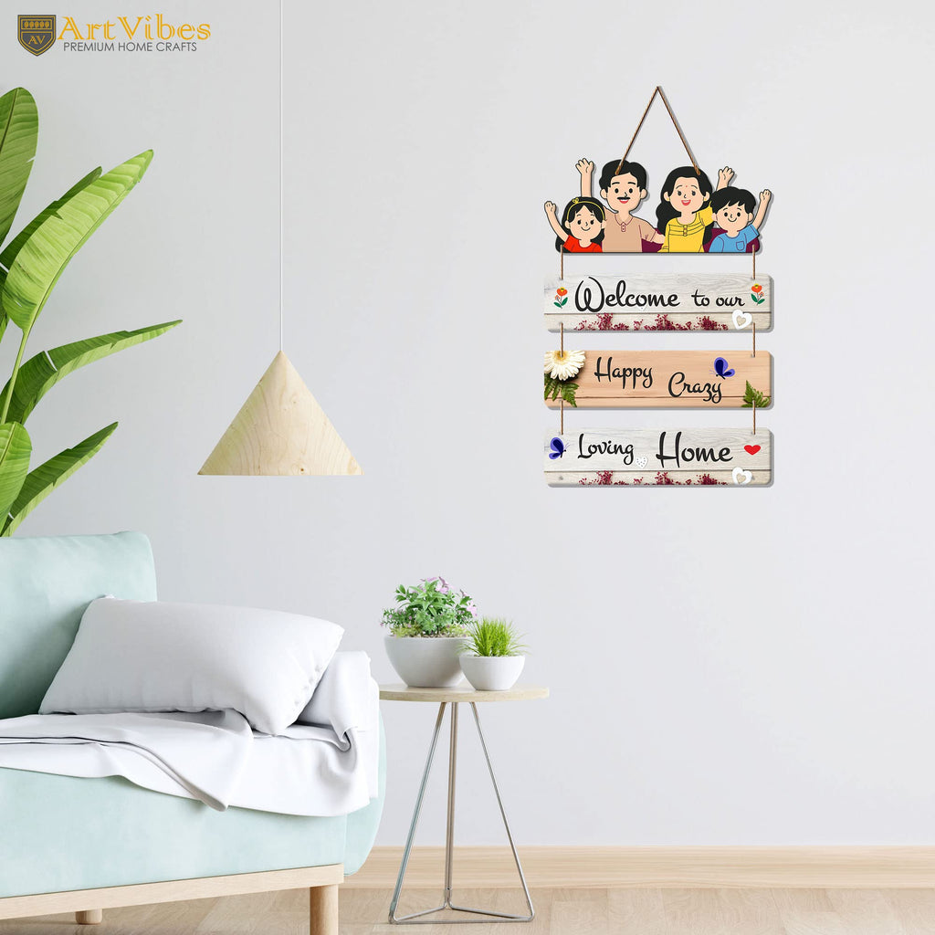 Artvibes Home Quote Wooden Wall Hangings Decor For Home | Bed Room | Quotes Decor Item | Home Quotes Wall Hanging | Modern Decor Items | Wall Poster | Artworks Hangings | Unique Gift (WH_6906N)