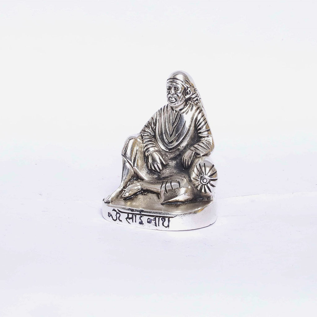 KridayKraft Shirdi Sai Baba Metal Statue,Sai Baba Idol Murti for Car Dashboard & Home,Office Decorative Showpiece Figurines,Religious Idol Gift Article...