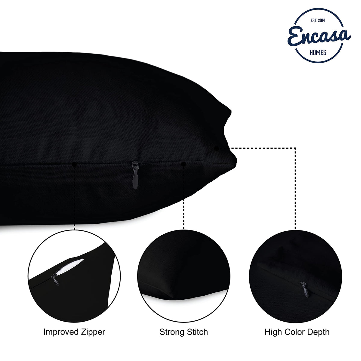 Encasa XO Cushion Covers, No Inserts, Cotton Throw Pillow Cases