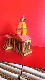Yamunotri Temple 3D Wooden Model | Char Dham Pooja Décor & Spiritual Showpiece Religious Wooden Showpiece for Home Temple