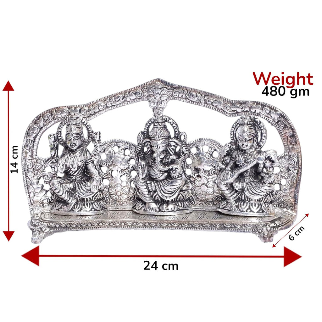 KridayKraft Laxmi Ganesh Saraswati Murti,Laxmi Ganesh Murti,Showpiece Figurines,Laxmi Ganesh Saraswati Statue for Pooja & Religious Idol Gift Article,Corporate Gift.