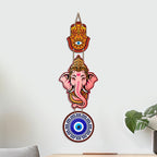 Artvibes Bal Ganesh Evil Eye Protection Wall Hanging for Home Decor | Nazar Battu Hanging for Entrance Living Room Bedroom Temple | Auspicious Vastu Decorative MDF Wall Art Gift (WH_8560N)