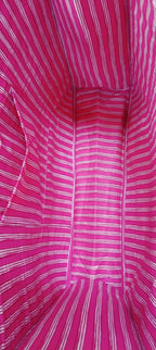 HOUSE OF GULAB Cotton Tote Bag Reusable Shopping Bag Printed Cloth Carry Bag with Long Handle Eco Friendly Grocery Storage Travel Bag for Men & Women 15x18 Inch (Dark Pink)