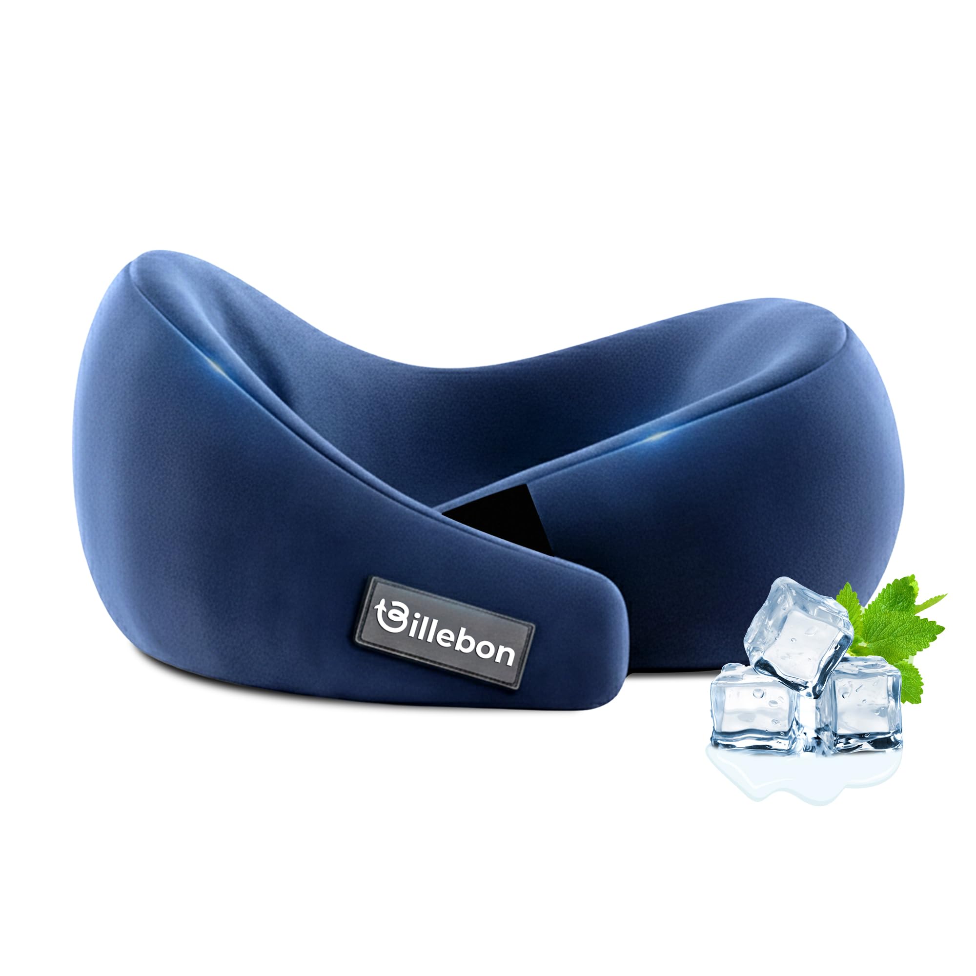 Frido Travel Comfort Combo | 3D Blackout Eye Mask & Memory Foam Travel Neck Pillow with Free Pouch for Men & Women | Perfect for Flights, Car, Train Travel | Lightweight, Black