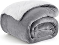 Goyal's Ultra Soft Flannel Sherpa Blanket for AC Room, Mild & Heavy Winter Use | Single Bed Reversible Plush 500GSM Blanket 55 x 90 Inches | Thick Warm Cozy Dual Layer Microfibre Throw - Silver Grey Kafalo