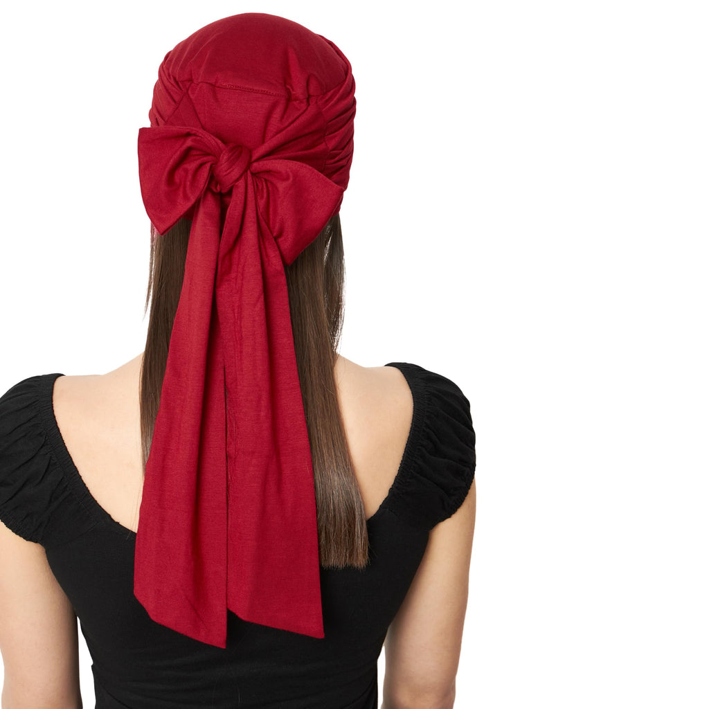 The Headscarves Women's Bamboo Viscose Prana Scarf (HS131_redrose)