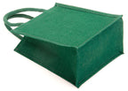 H&B Jute Lunch Bag - Lunch Bag, Men's & Women's Travel Tote - Zip, Bottle Holder - Solid Green
