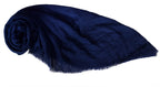 Iba & Isba Women's Plain Crinkled Scarves, Stoles, Hijab (76 x 36 inch) (Navy Blue)