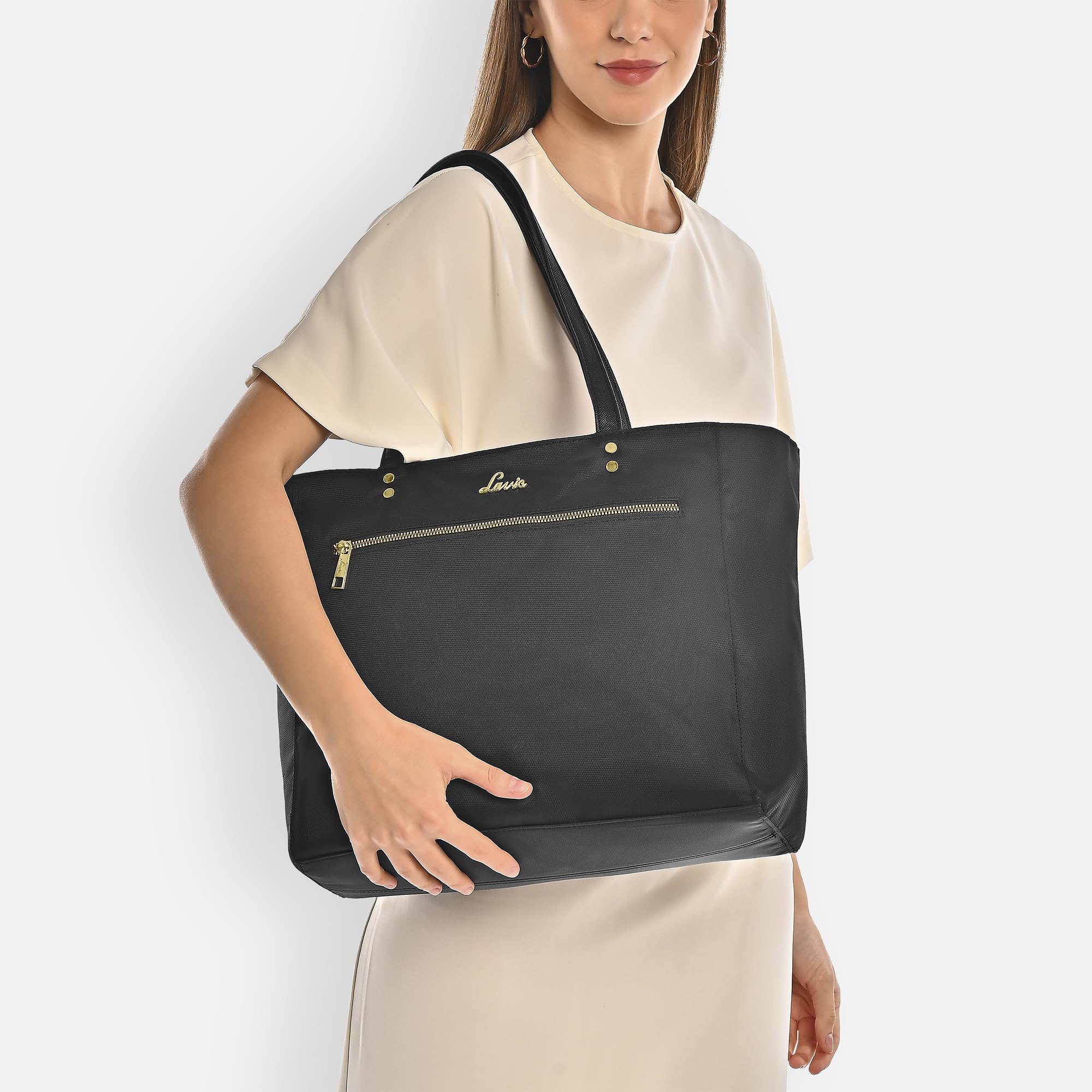 Lavie Women's Vanessa Travel Solid Tote Bag for Women | Tote Bag for Work | Ladies purse | Stylish Shoulder Bag | Gift for Women